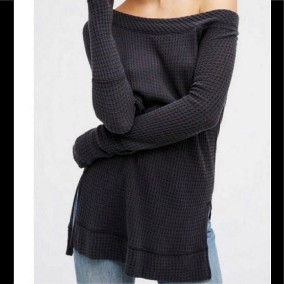 Free People Tops - 🖤 Free People Kate Waffle Knit Tunic Top